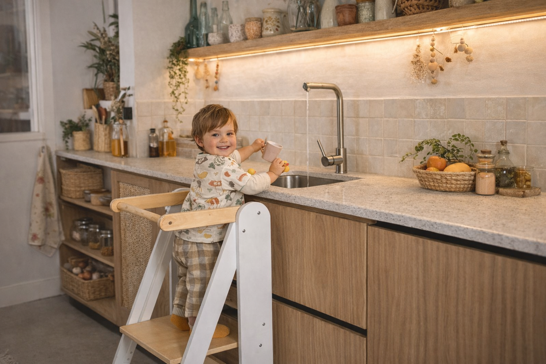 Torre de aprendizaje plegable: la solución perfecta para casas con poco espacio